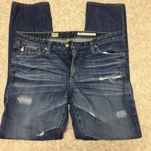 AG Premiere Distressed Skinny Straight 30R